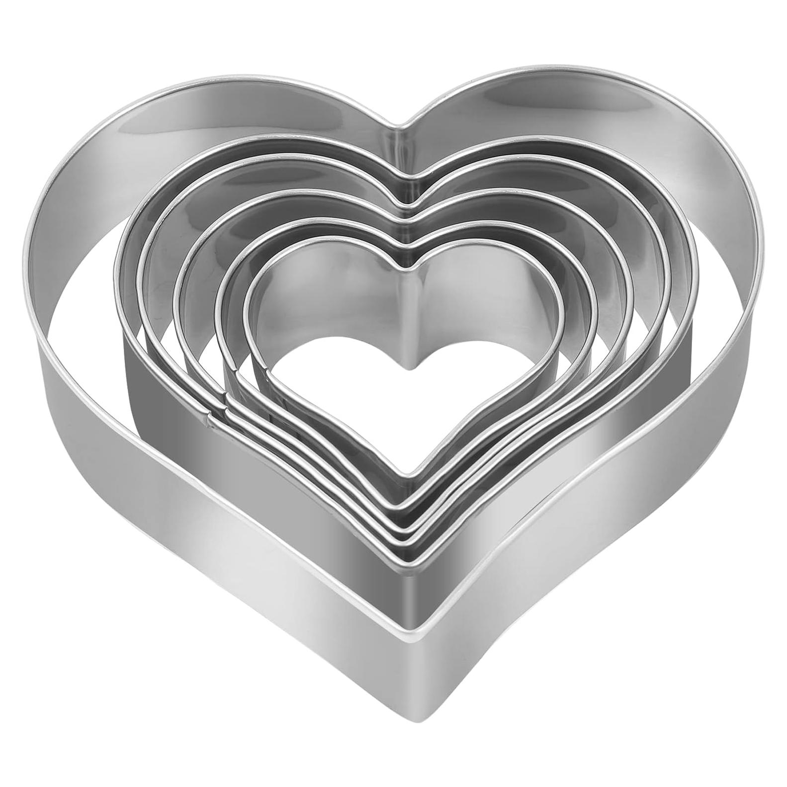 Juego de Cortadores de Galletas Corazón SOSOHOME - 6 Piezas