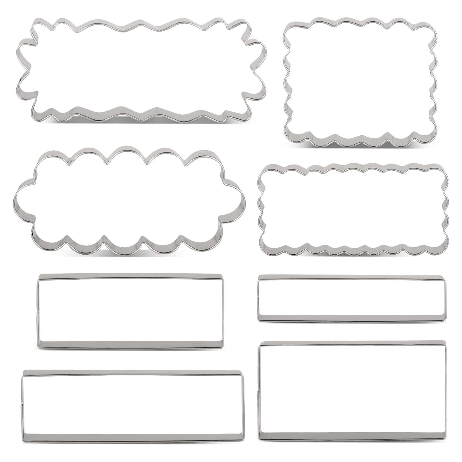 Conjunto de Cortadores de Galletas LILIAO Acero Inoxidable 8 Piezas