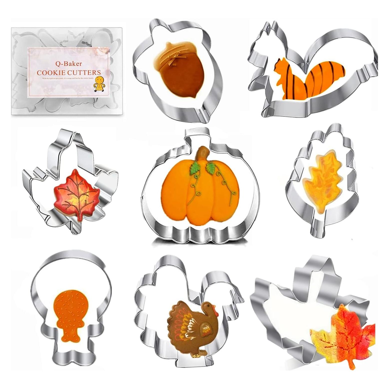 Juego de Cortadores de Galletas de Otoño Q-BAKER 8 Piezas