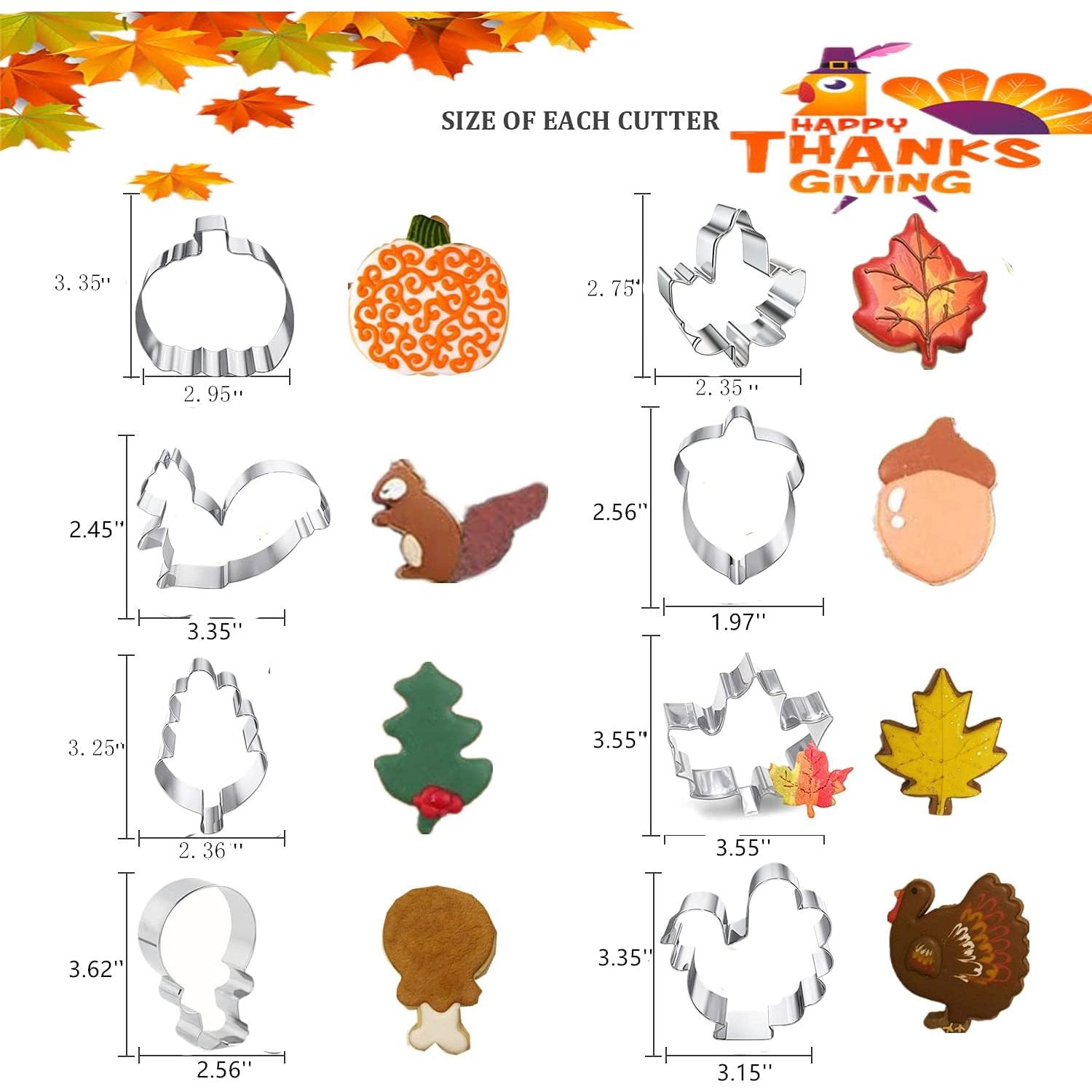Juego de Cortadores de Galletas de Otoño Q-BAKER 8 Piezas