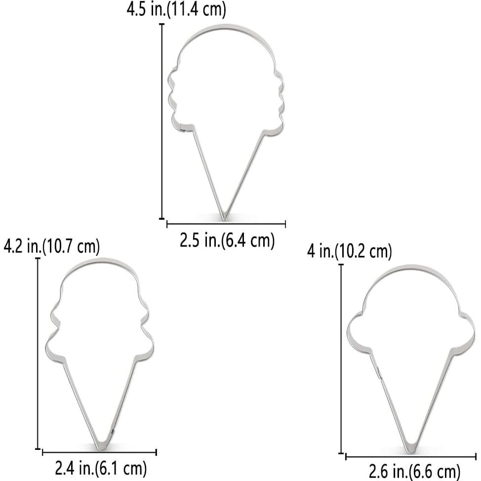 Cortadores de Galletas LILIAO Set 3 Piezas Acero Inoxidable
