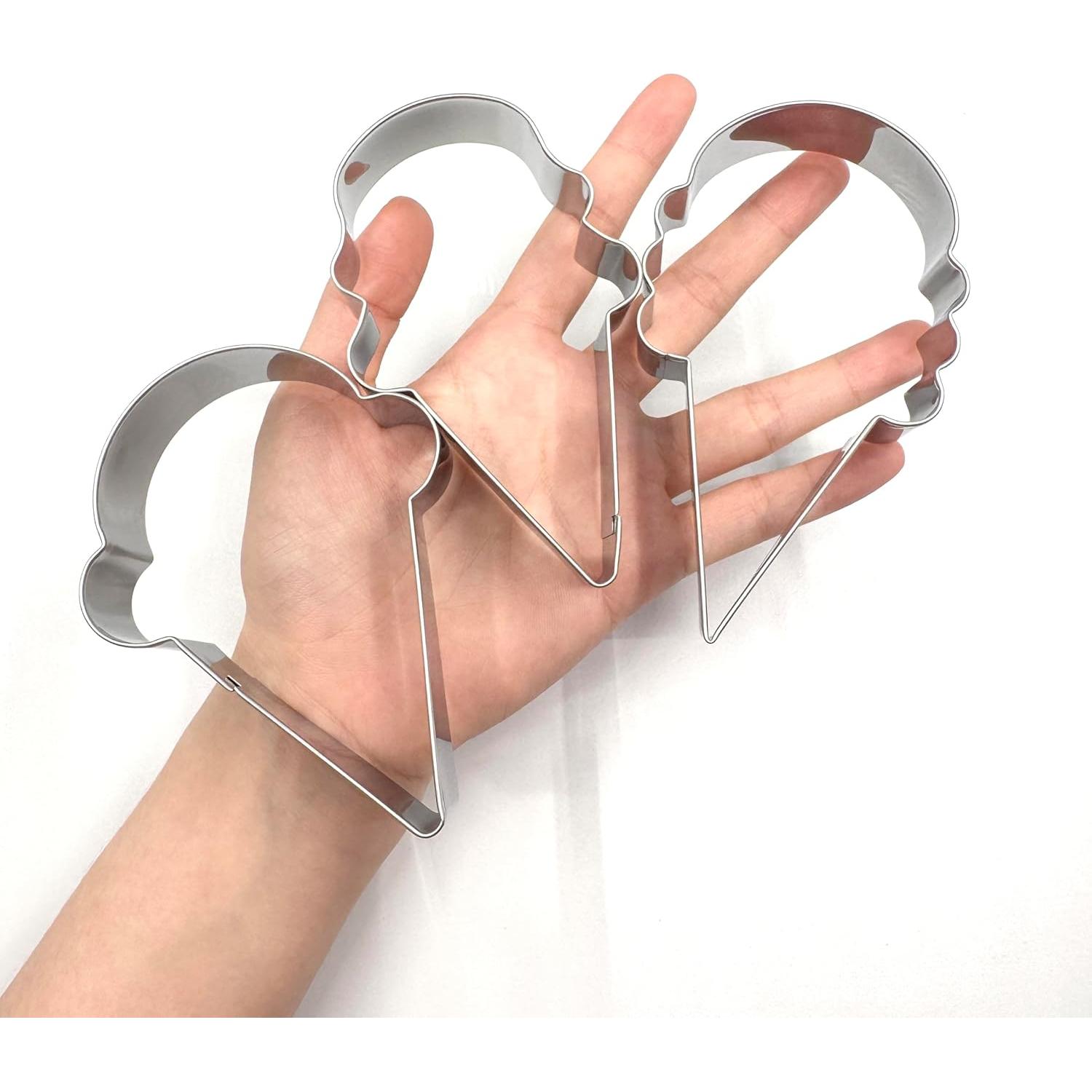 Cortadores de Galletas LILIAO Set 3 Piezas Acero Inoxidable