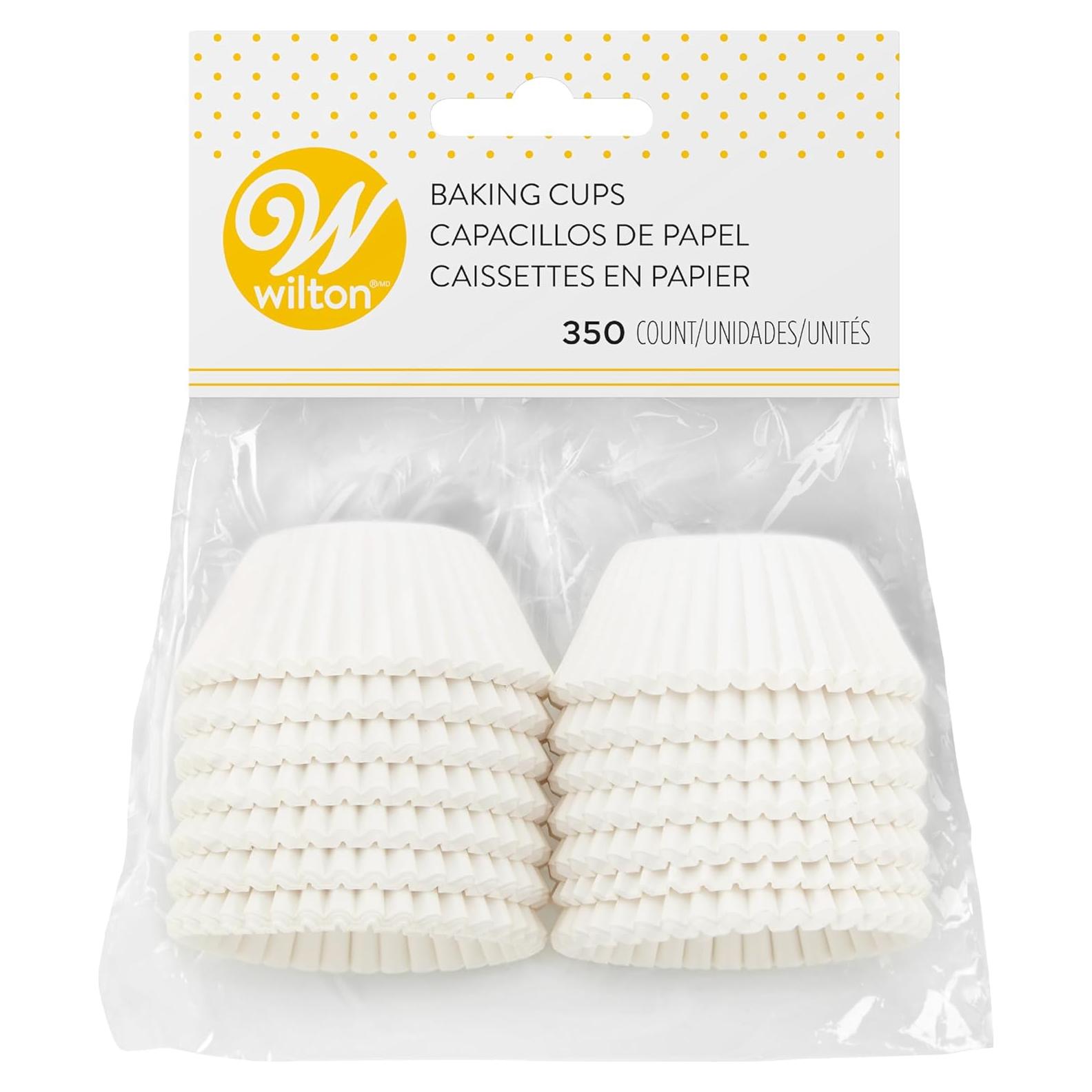 Moldes para Cupcakes Mini Wilton 3.18 cm 350 Unidades Blancos
