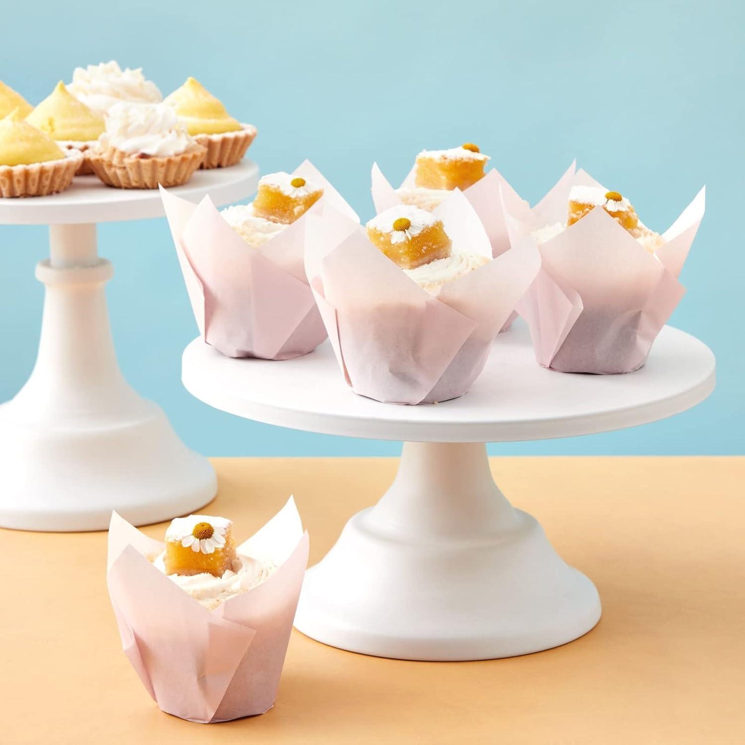 Forros de Cupcake Tulip Pink Juvale - 100 Piezas Desechables