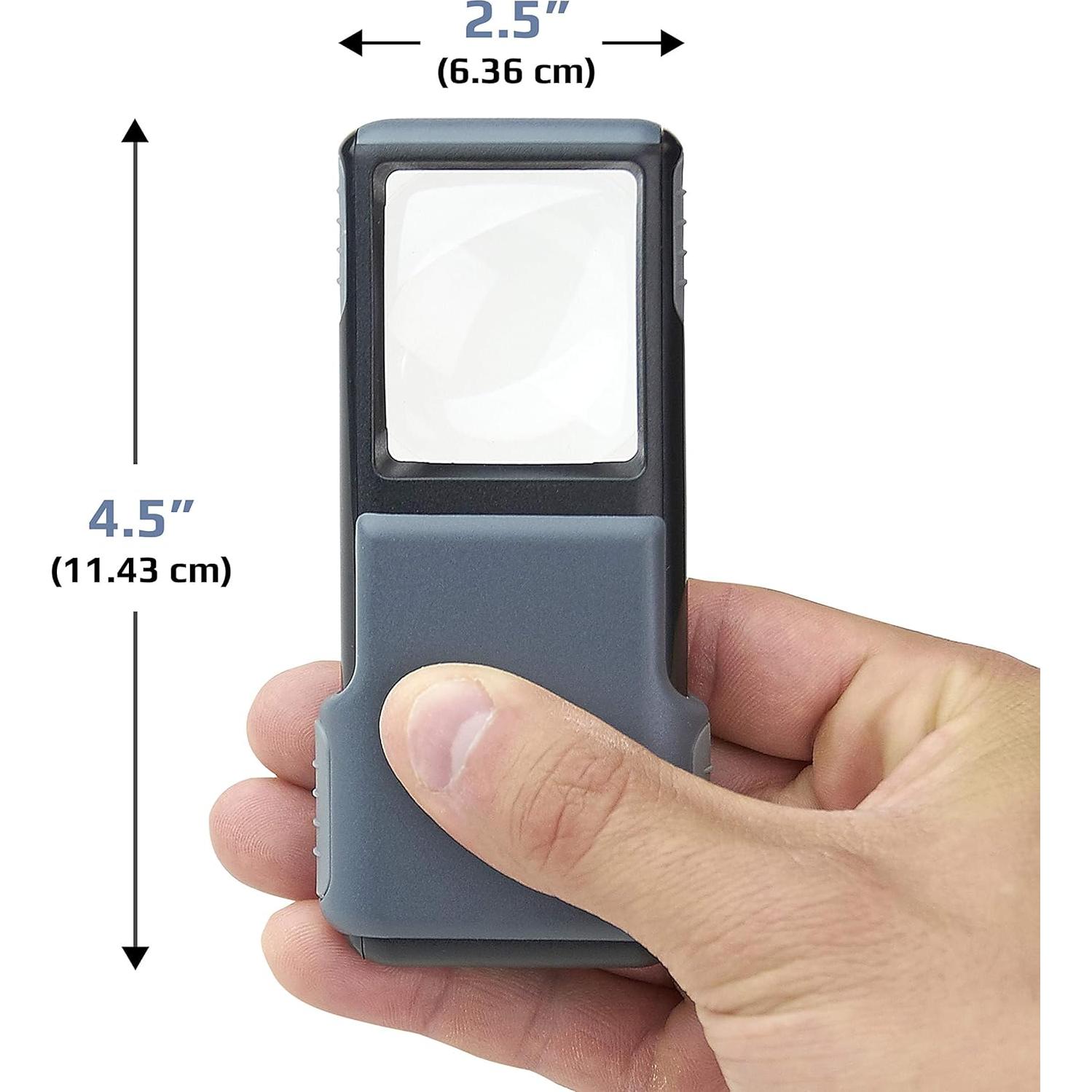 Lupa LED MiniBrite 5x Carson - Set de 4 Unidades Gris