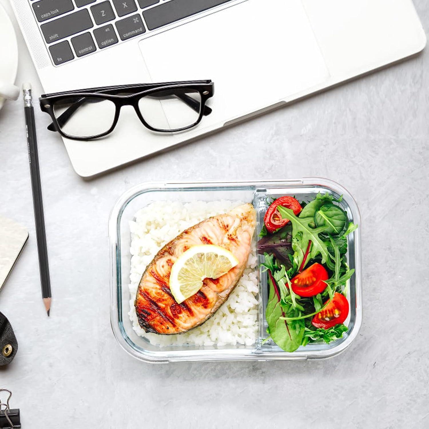 Contenedores de Vidrio MCIRCO 5-Pack 1.07L 2 Compartimentos