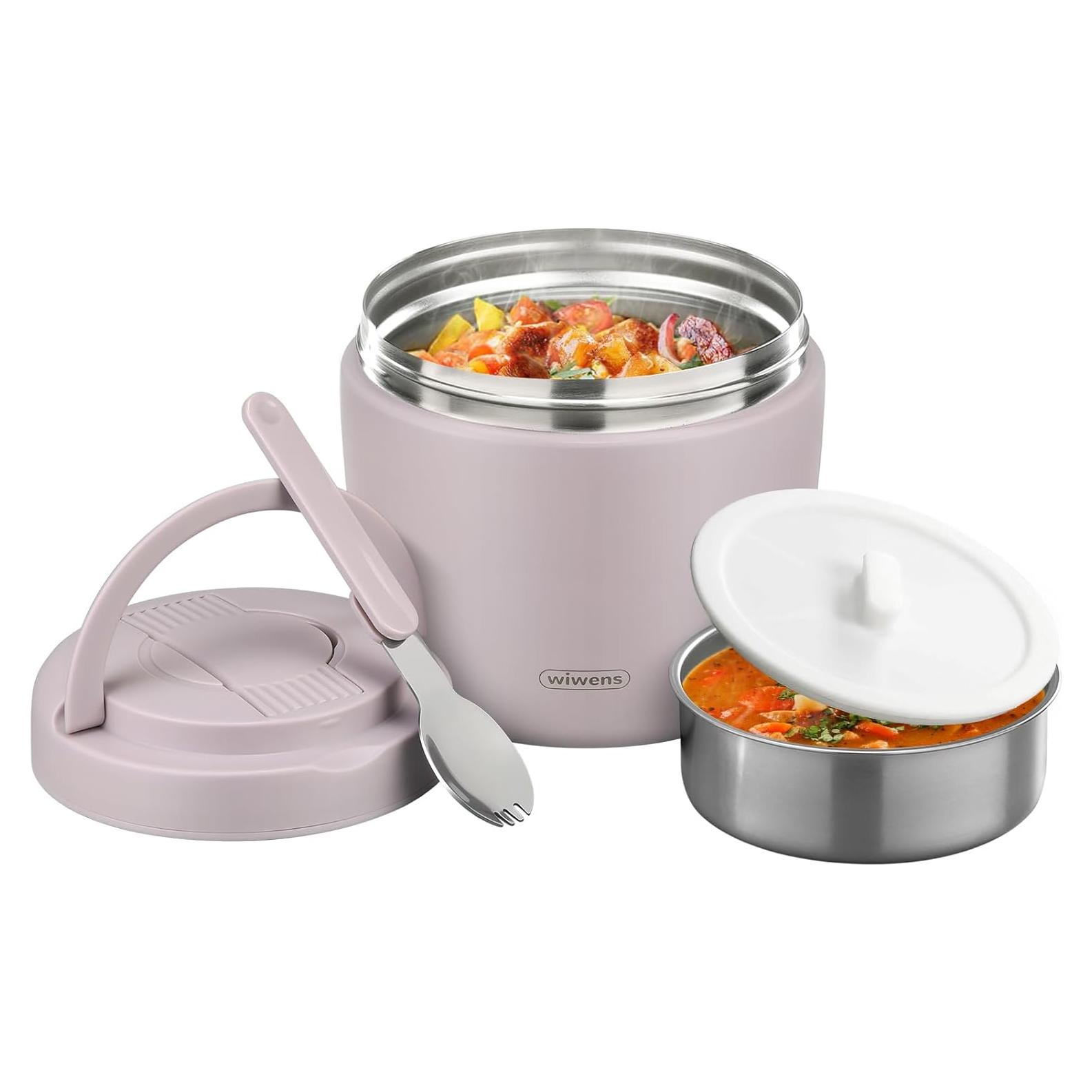 Tarro Térmico Aislado Wiwens 970ml Acero Inoxidable Púrpura