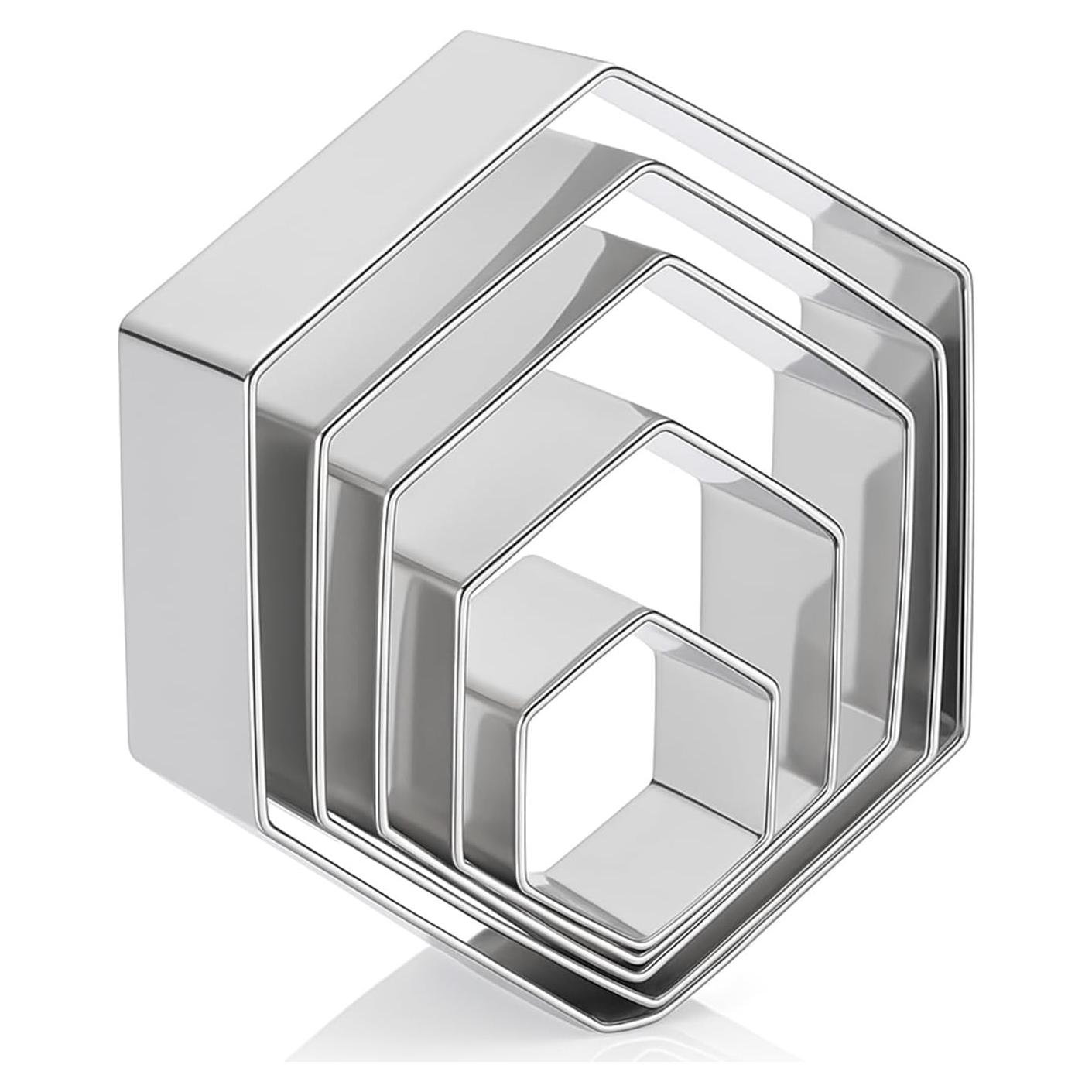 Juego de Cortadores de Galletas Hexagonales 5 Piezas Giantree