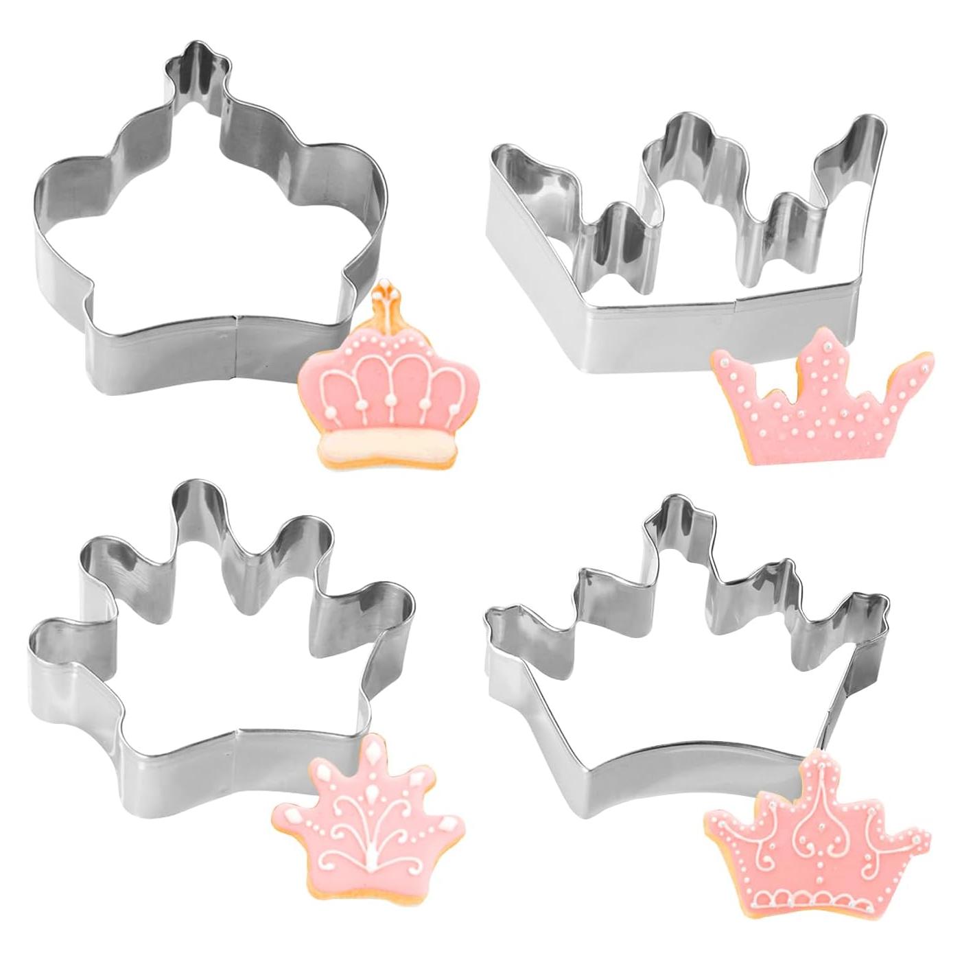 Cortadores de Galletas 4 Pcs SK Acero Inoxidable Formas Rey Reina