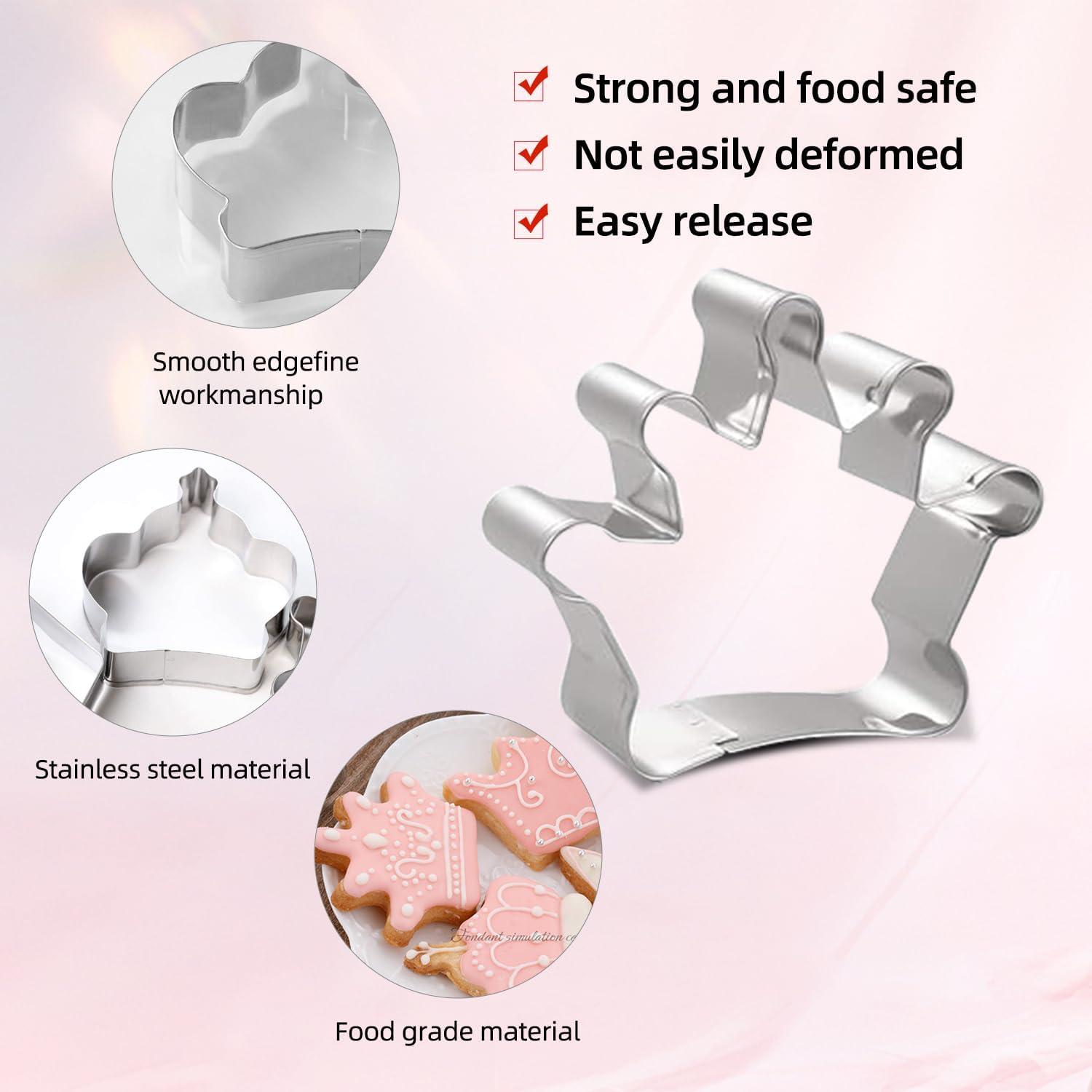 Cortadores de Galletas 4 Pcs SK Acero Inoxidable Formas Rey Reina