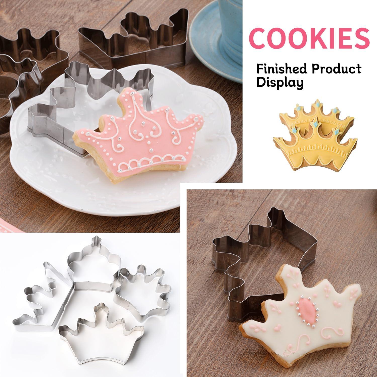 Cortadores de Galletas 4 Pcs SK Acero Inoxidable Formas Rey Reina