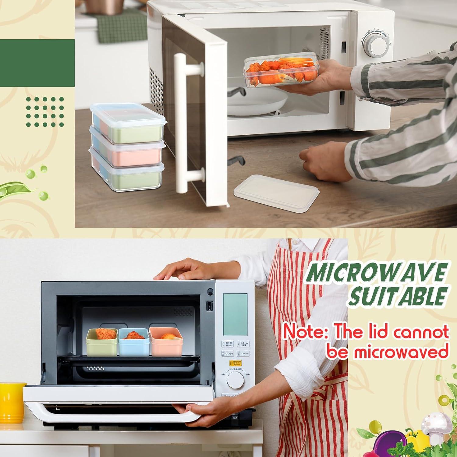 Set de 16 Contenedores de Snack SiliFine con 3 Compartimentos