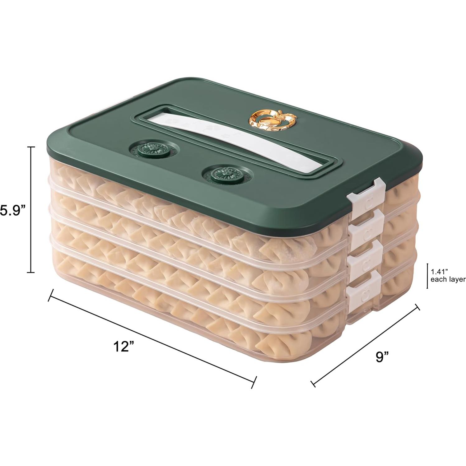 Caja de Almacenamiento de Alimentos LOEZ 4 Capas Verde