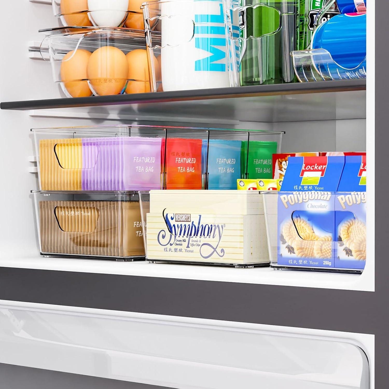 Organizador de Snacks Apilable Yieach 6 Piezas 5L Transparente