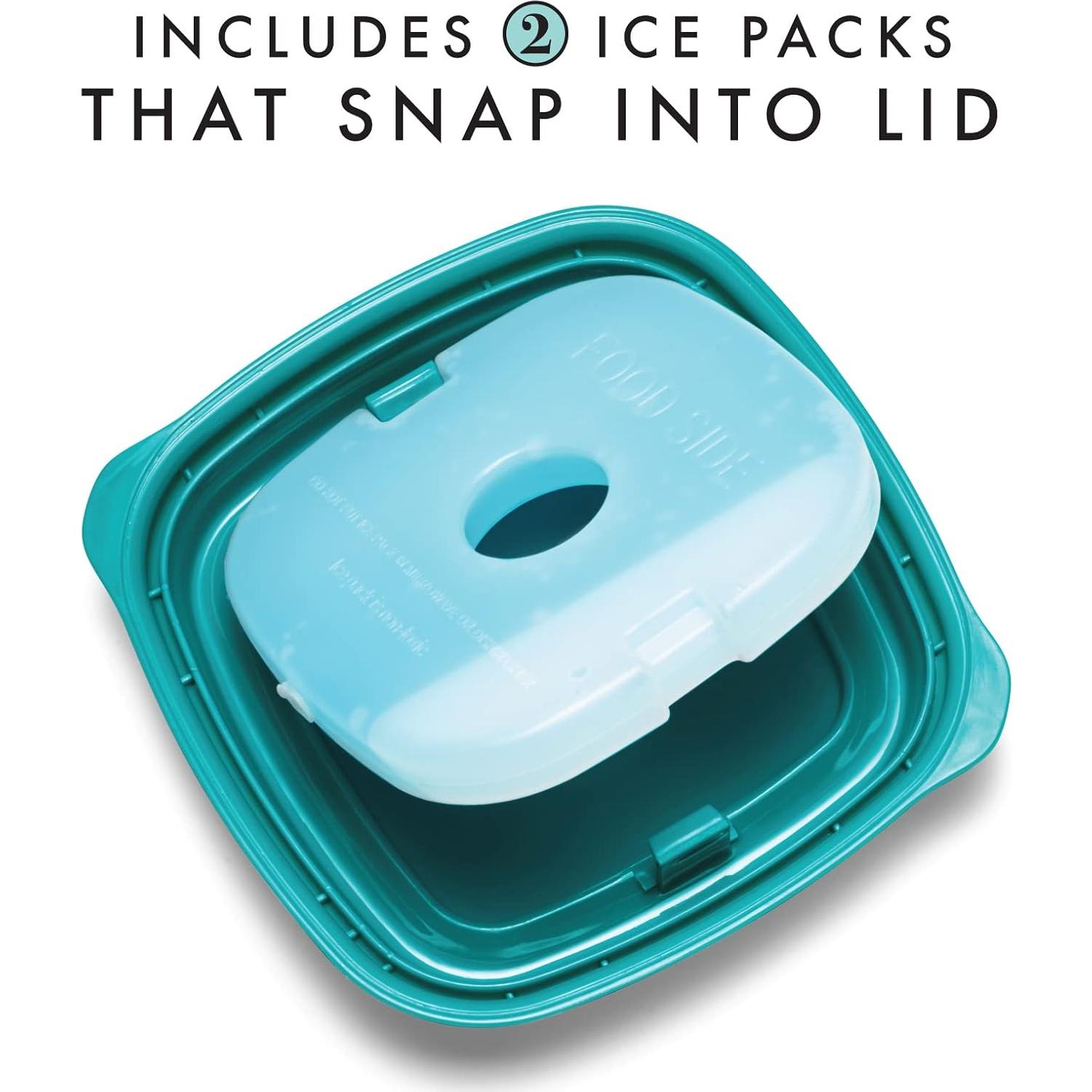 Contenedores de Plástico 8 oz Fit & Fresh 4pk A Prueba de Fugas