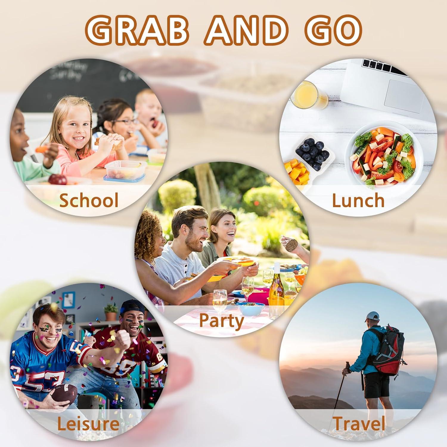 40 Sets Recipientes Reutilizables SINTENILL Doble Compartimento 130ml