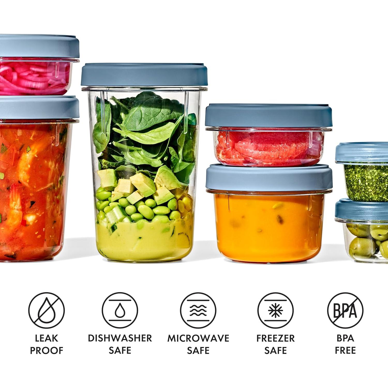 Contenedores OXO Good Grips Twist & Stack 148 mL - Paquete de 3