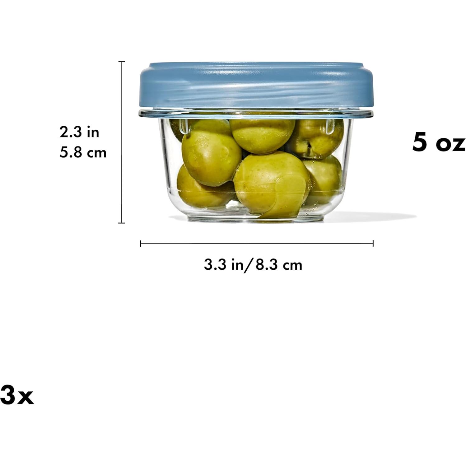 Contenedores OXO Good Grips Twist & Stack 148 mL - Paquete de 3