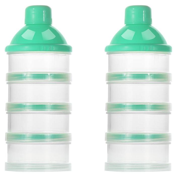 Dispensador de Fórmula Accmor Verde 2 Piezas Apilable