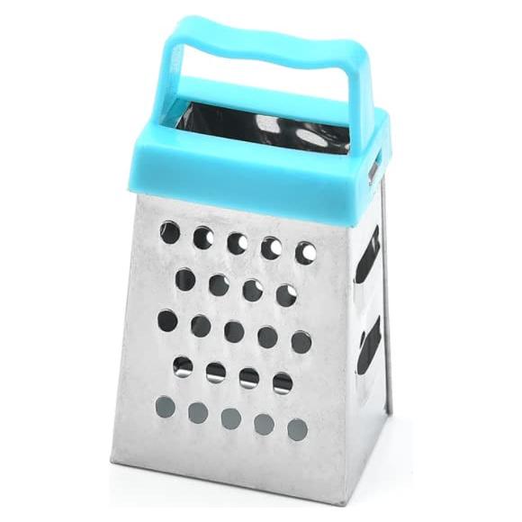Rallador Mini Acero Inoxidable ASEANAO 4 Lados Azul