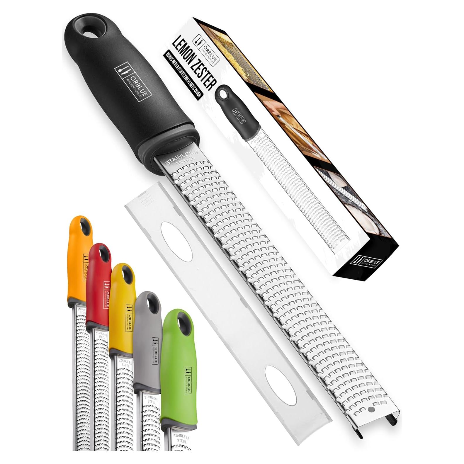 Rallador de Limón y Queso Orblue - Acero Inoxidable, Negro