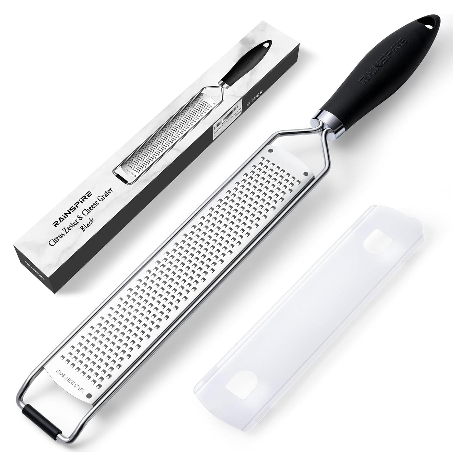 Rallador Zester Rainspire Acero Inoxidable Negro 37.8 cm