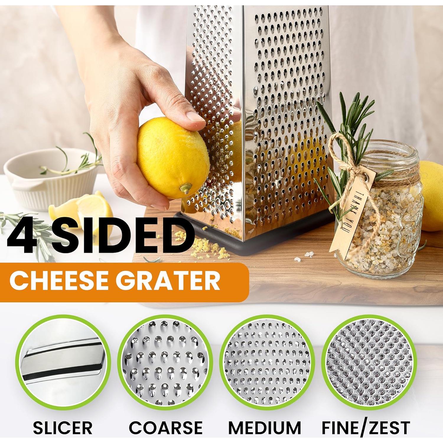 Rallador de Queso Profesional Spring Chef Grande Acero Inoxidable