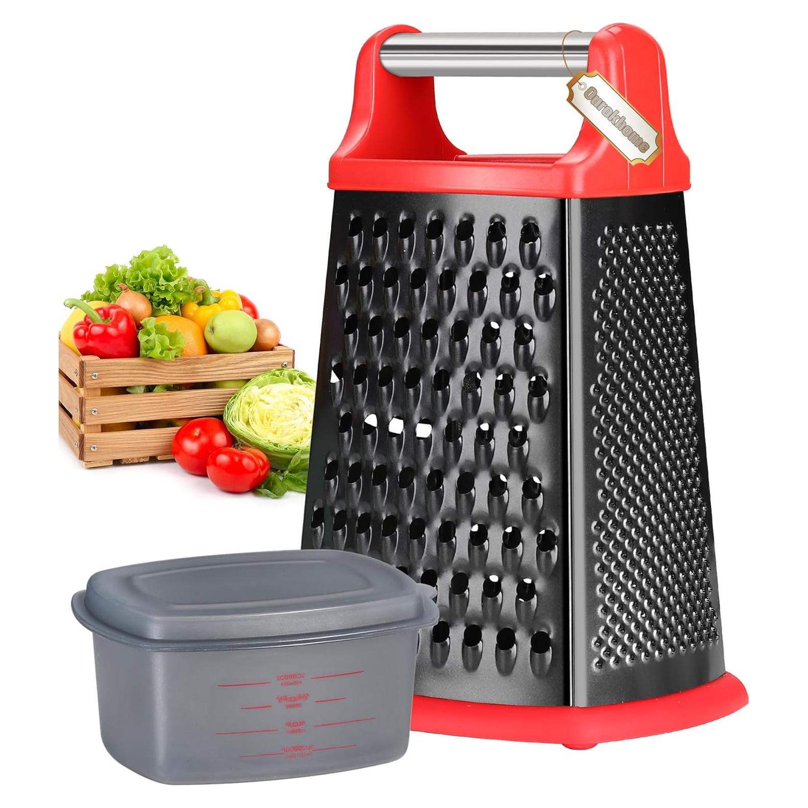 Rallador de Queso Ourokhome de Acero Inoxidable 4 en 1