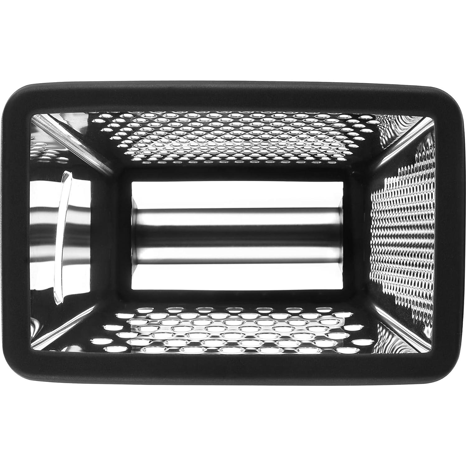 Rallador de Queso Spring Chef XL Acero Inoxidable 4 Lados Negro