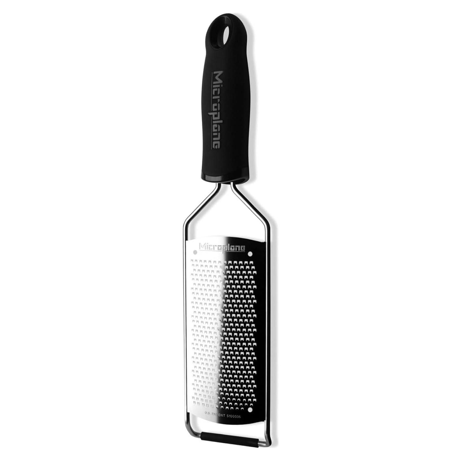 Rallador de Queso Duro Microplane Gourmet Fino Negro 35.9 cm