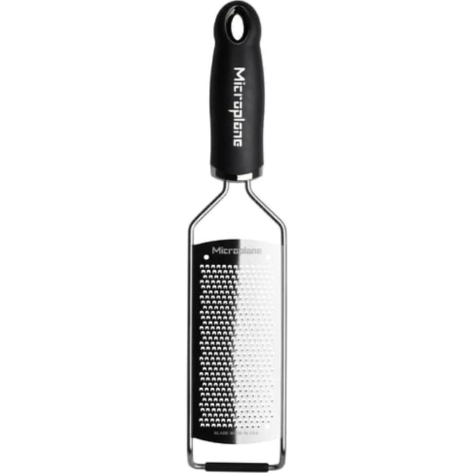 Rallador de Queso Duro Microplane Gourmet Fino Negro 35.9 cm
