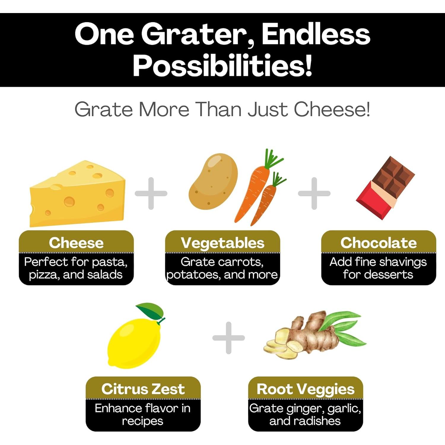 Rallador Torre Joie Doble Lado Acero Inoxidable 20 cm