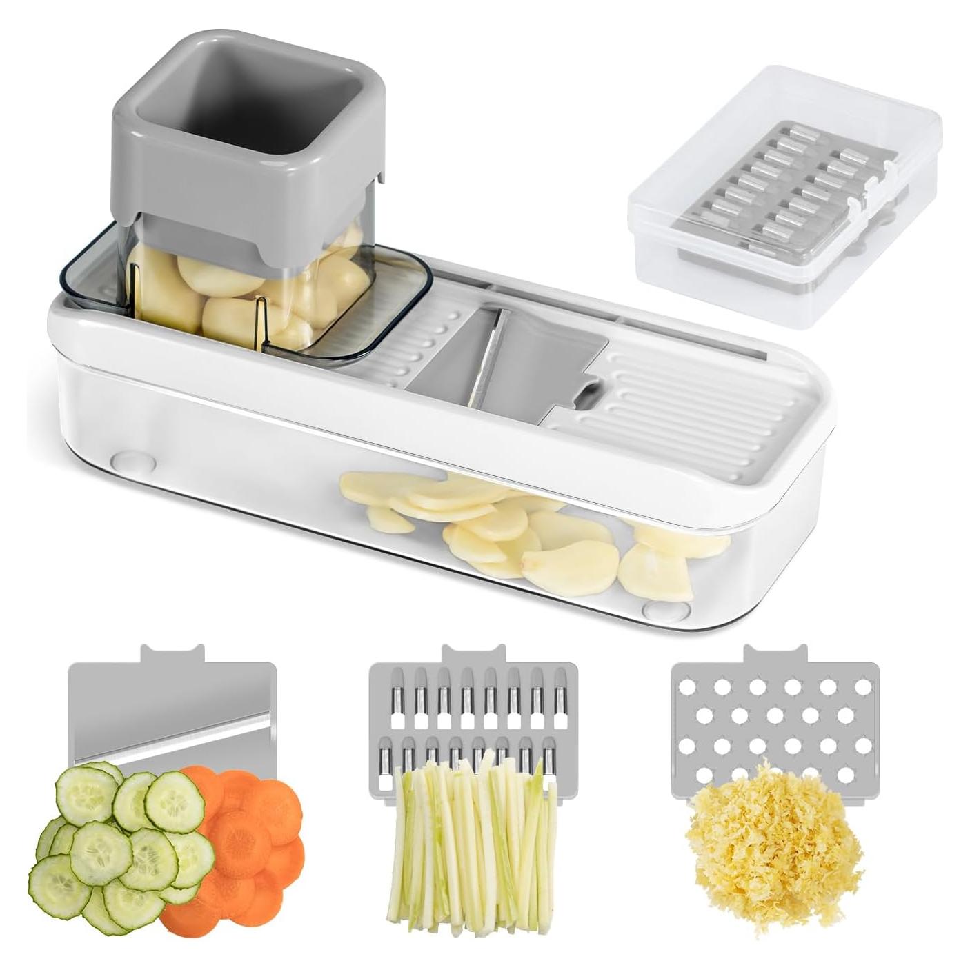 Mini Cortador de Verduras Badelite con 3 Cuchillas de Acero Inoxidable