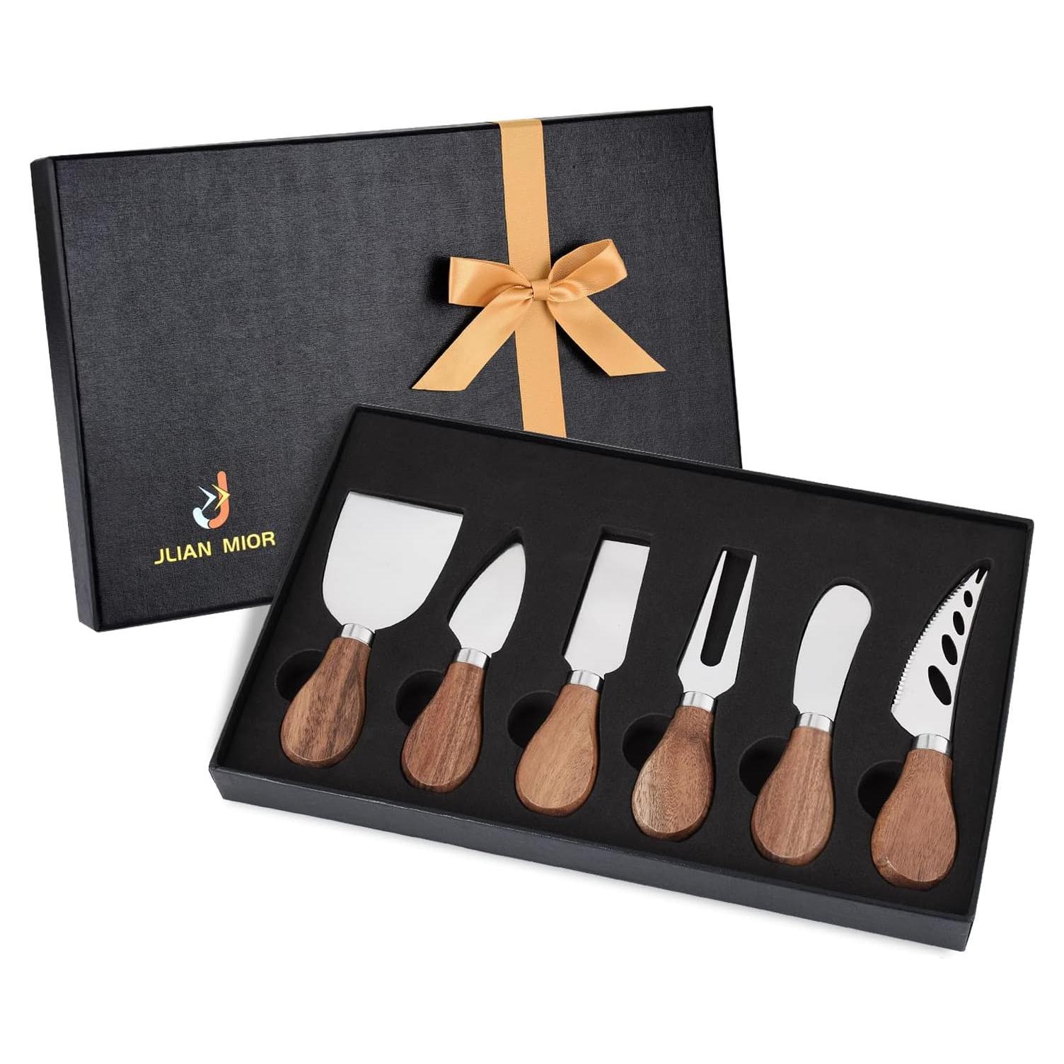 Set de Cuchillos de Queso JLIAN MIOR 6 Piezas Acero Inoxidable