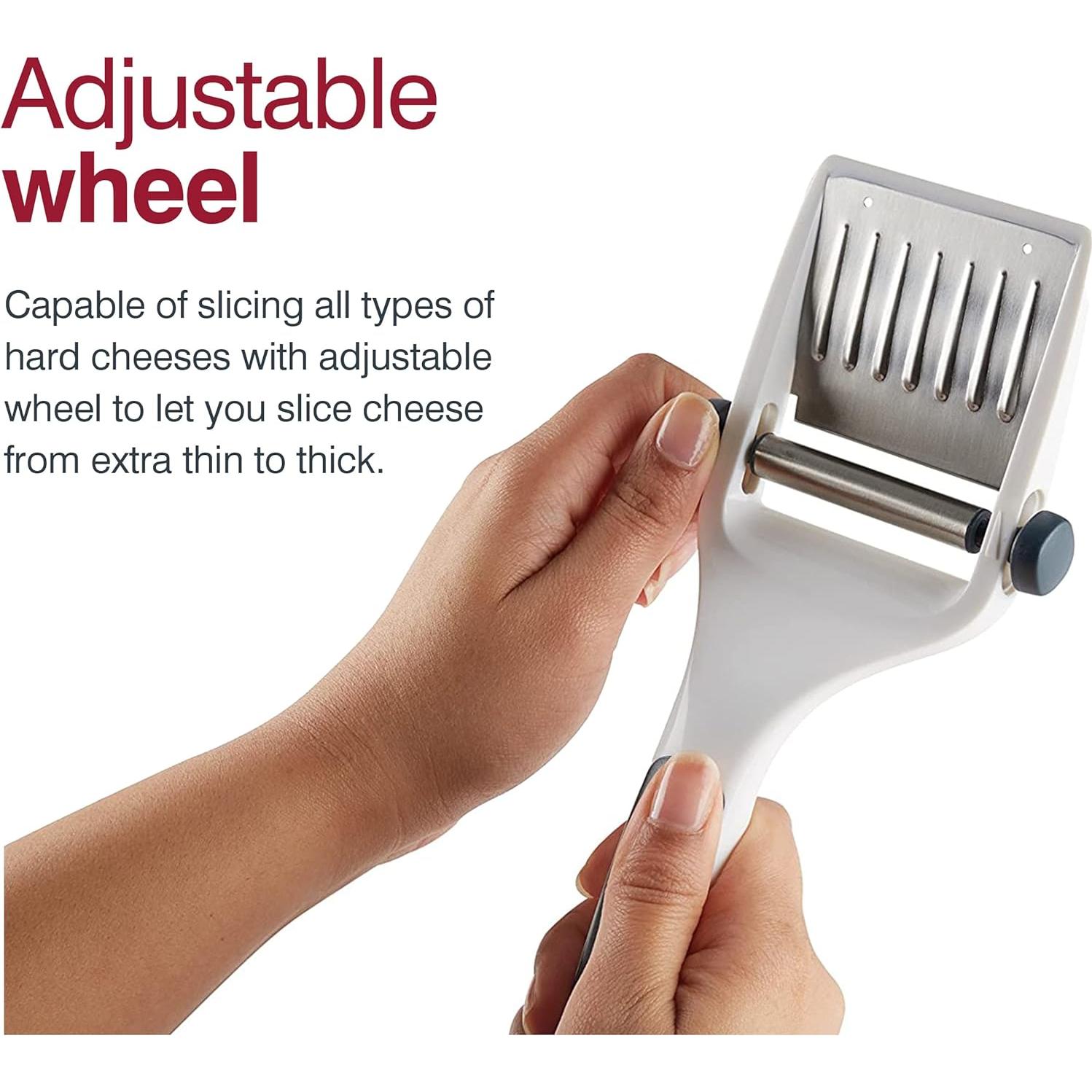 Cortador de Queso Zyliss Ajustable con Mango Ergonómico Blanco