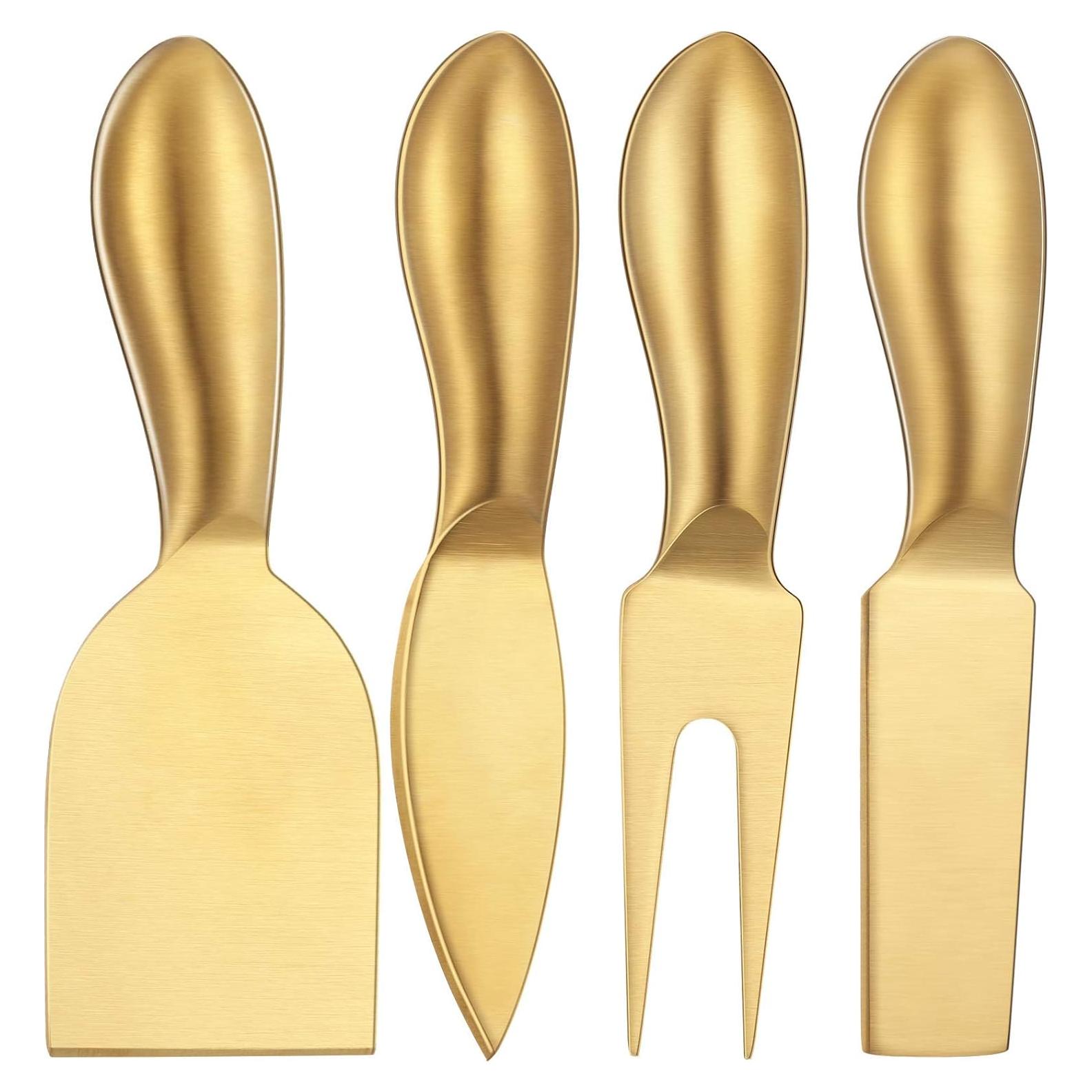 Juego de cuchillos de queso Patelai de acero inoxidable 4 piezas