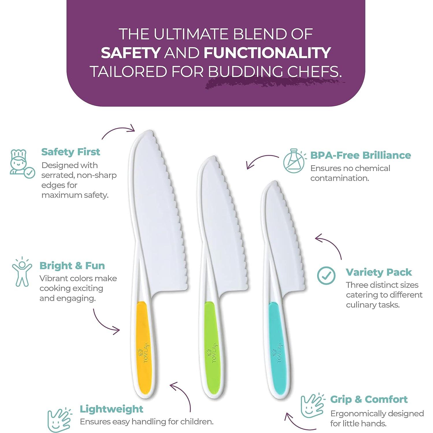 Set de Cuchillos para Niños Tovla Jr. 3 Piezas Seguros