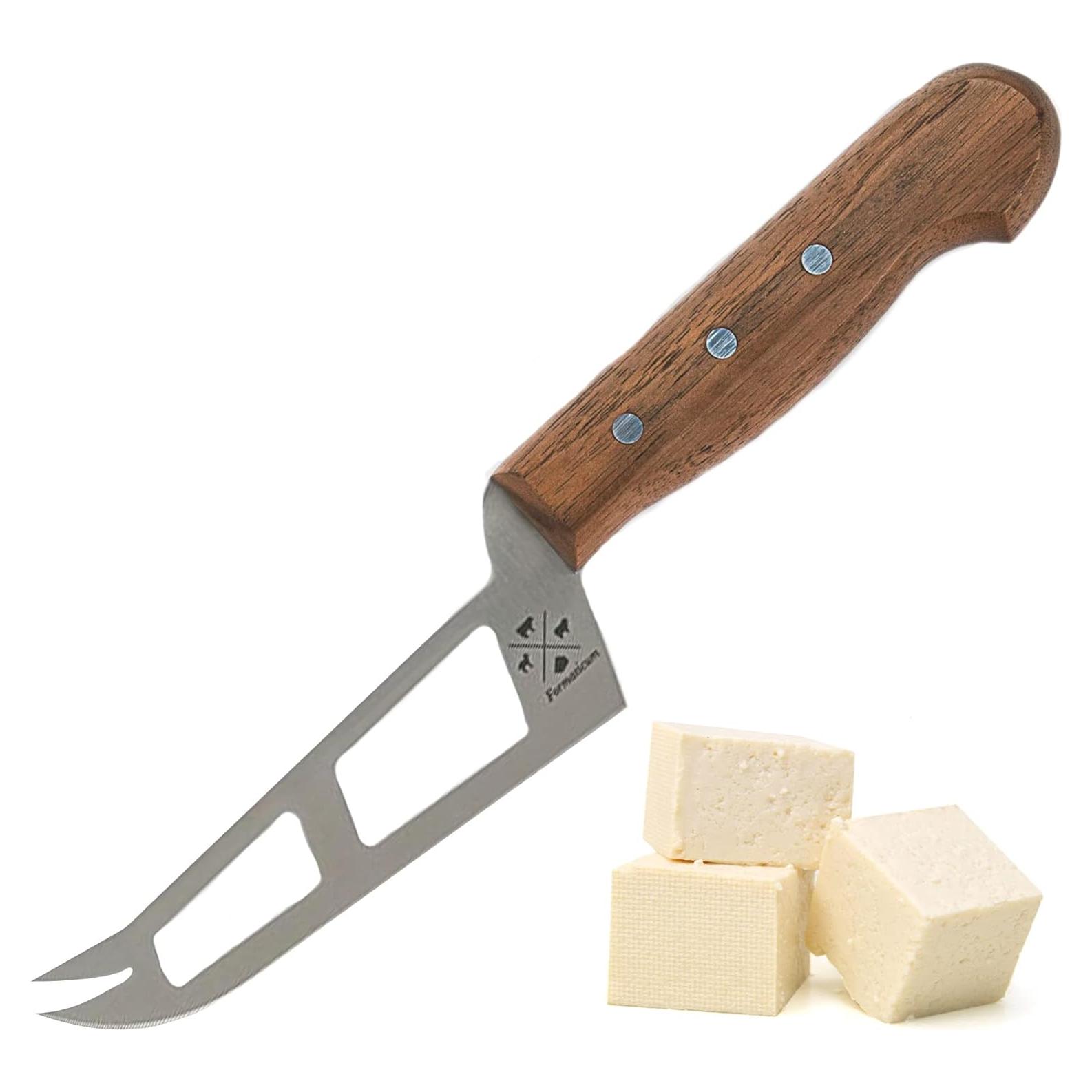 Cuchillo y tenedor mini para quesos suaves Formaticum 10.8cm