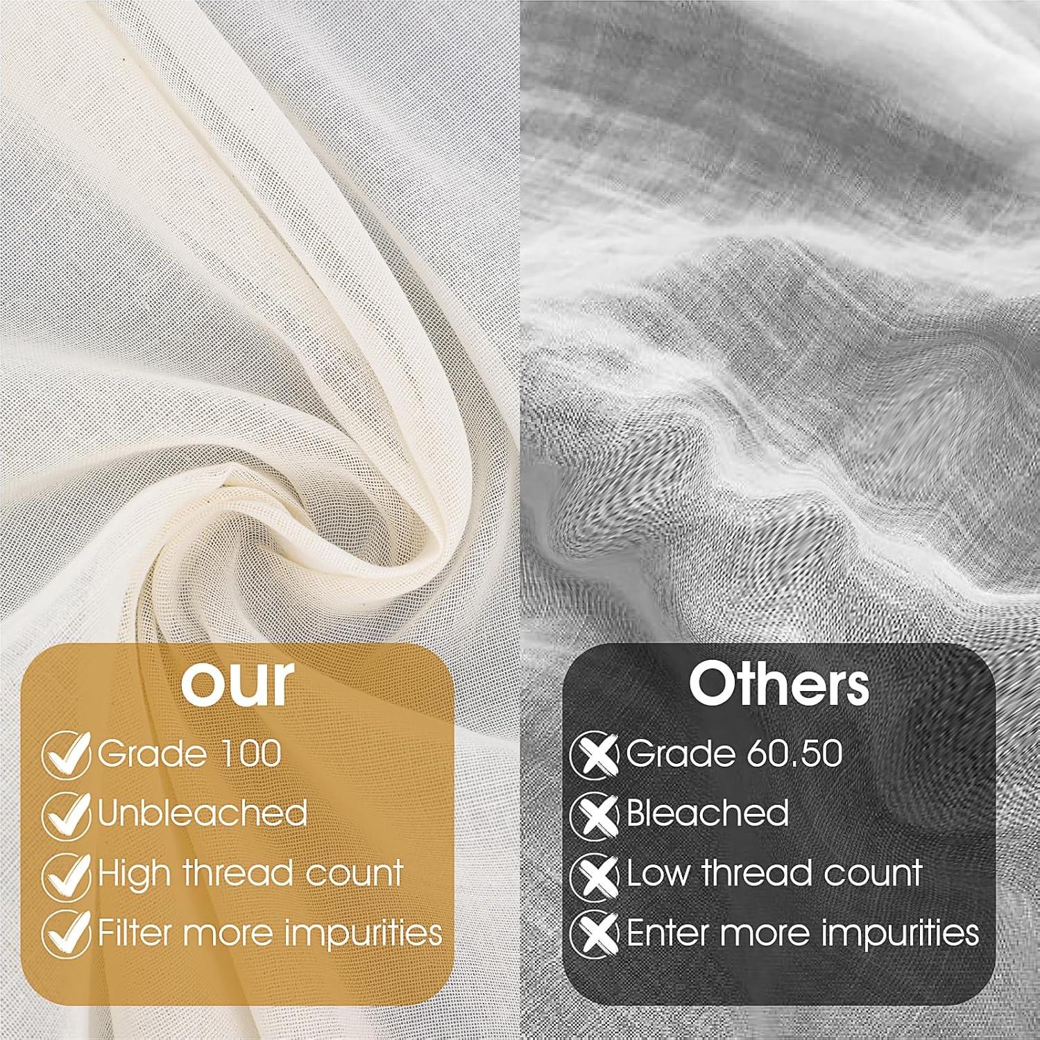 Set de 40 Paños de Queso Reutilizables Lemecima 50.8x50.8 cm