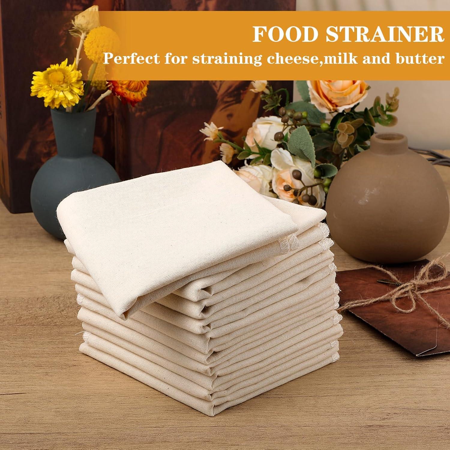 48 Paños de Queso Reutilizables Wanmu 30x30 cm Algodón