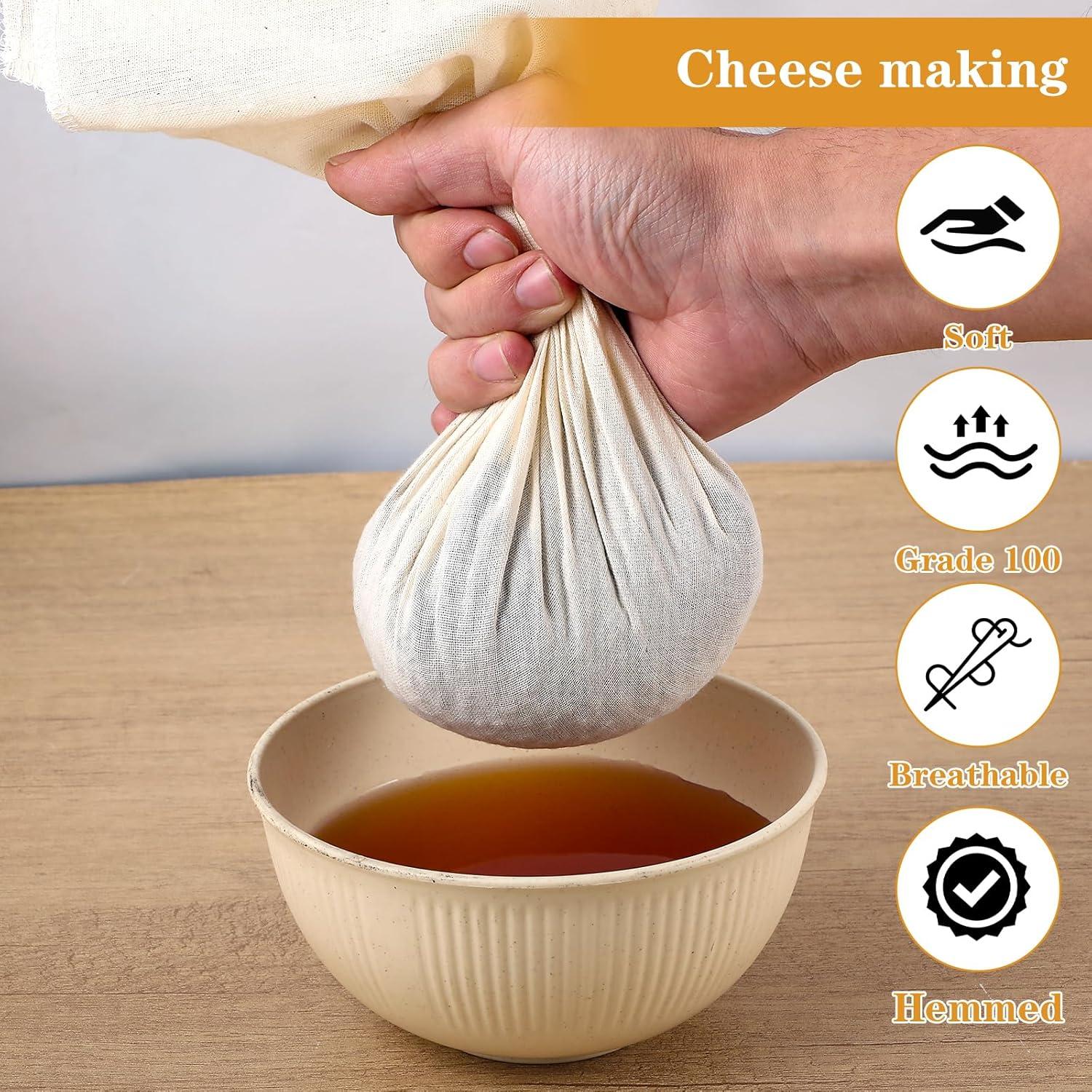 48 Paños de Queso Reutilizables Wanmu 30x30 cm Algodón