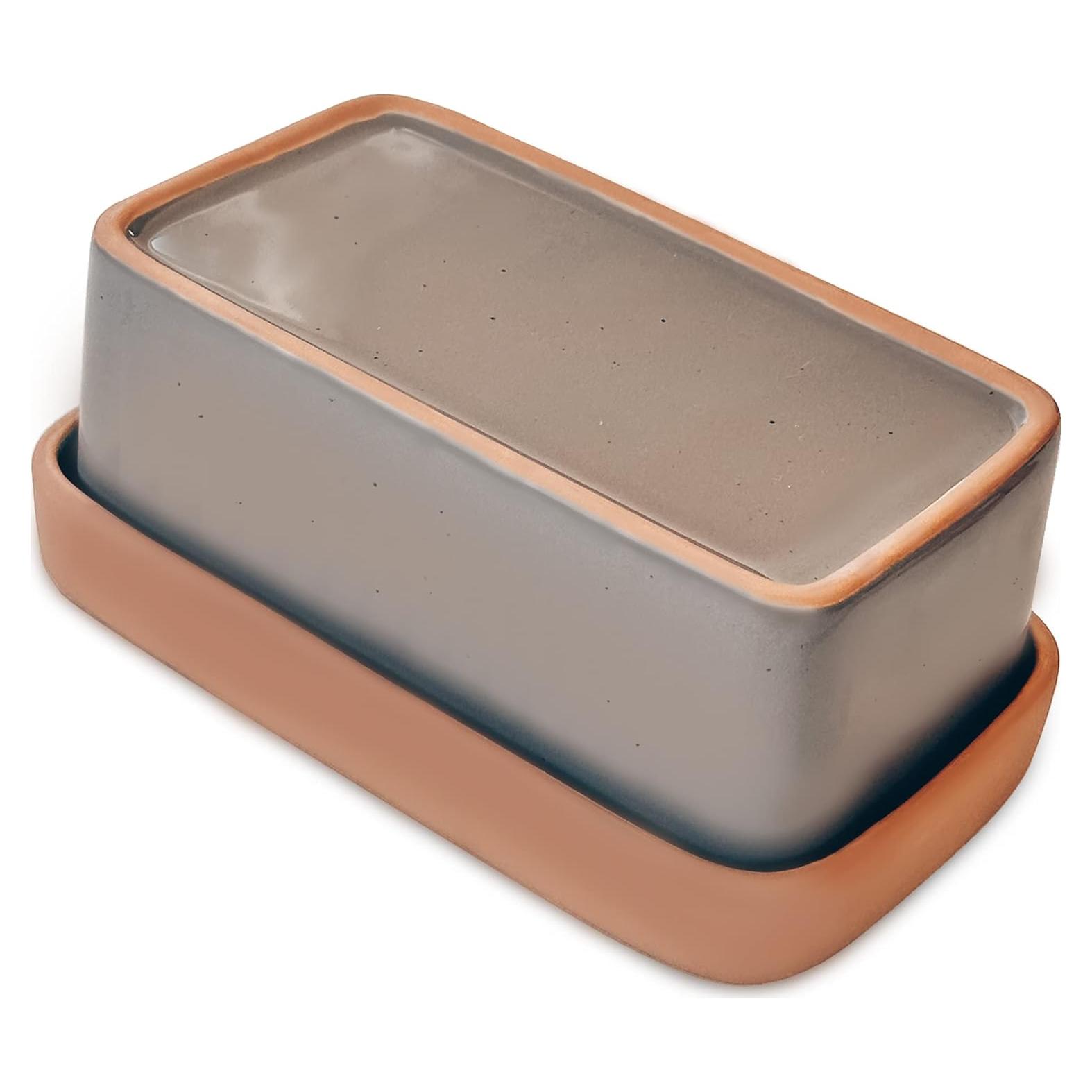 Plato de Mantequilla Mora Ceramics 2 en 1 con Tapa 503.5 ml