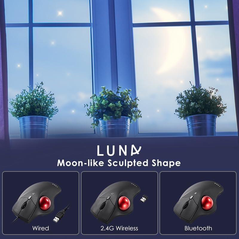 SANWA Ratón Trackball Ergonómico Bluetooth 40mm 600-1600 DPI