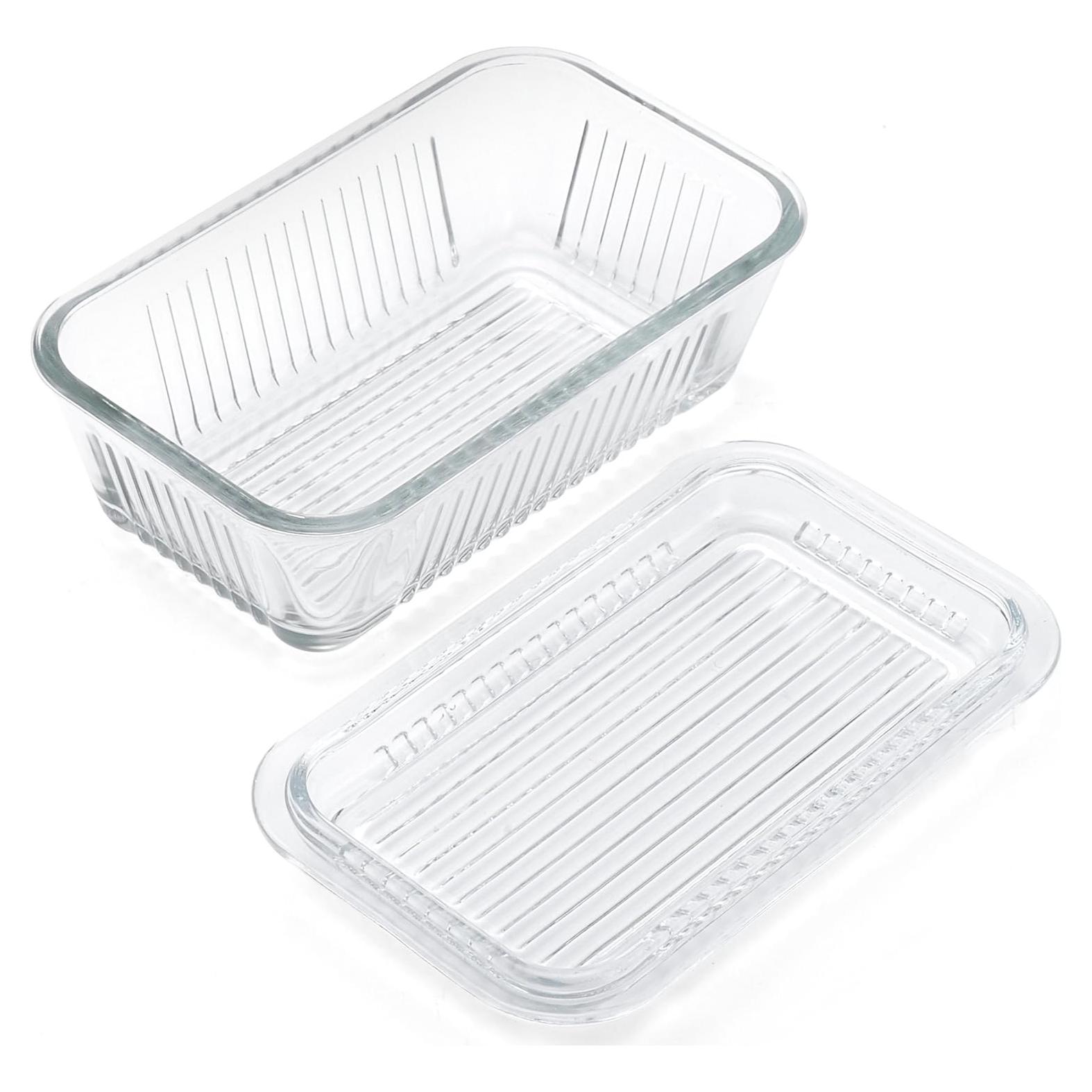 Plato de Mantequilla Gemco de Vidrio Reversible 15.24 cm
