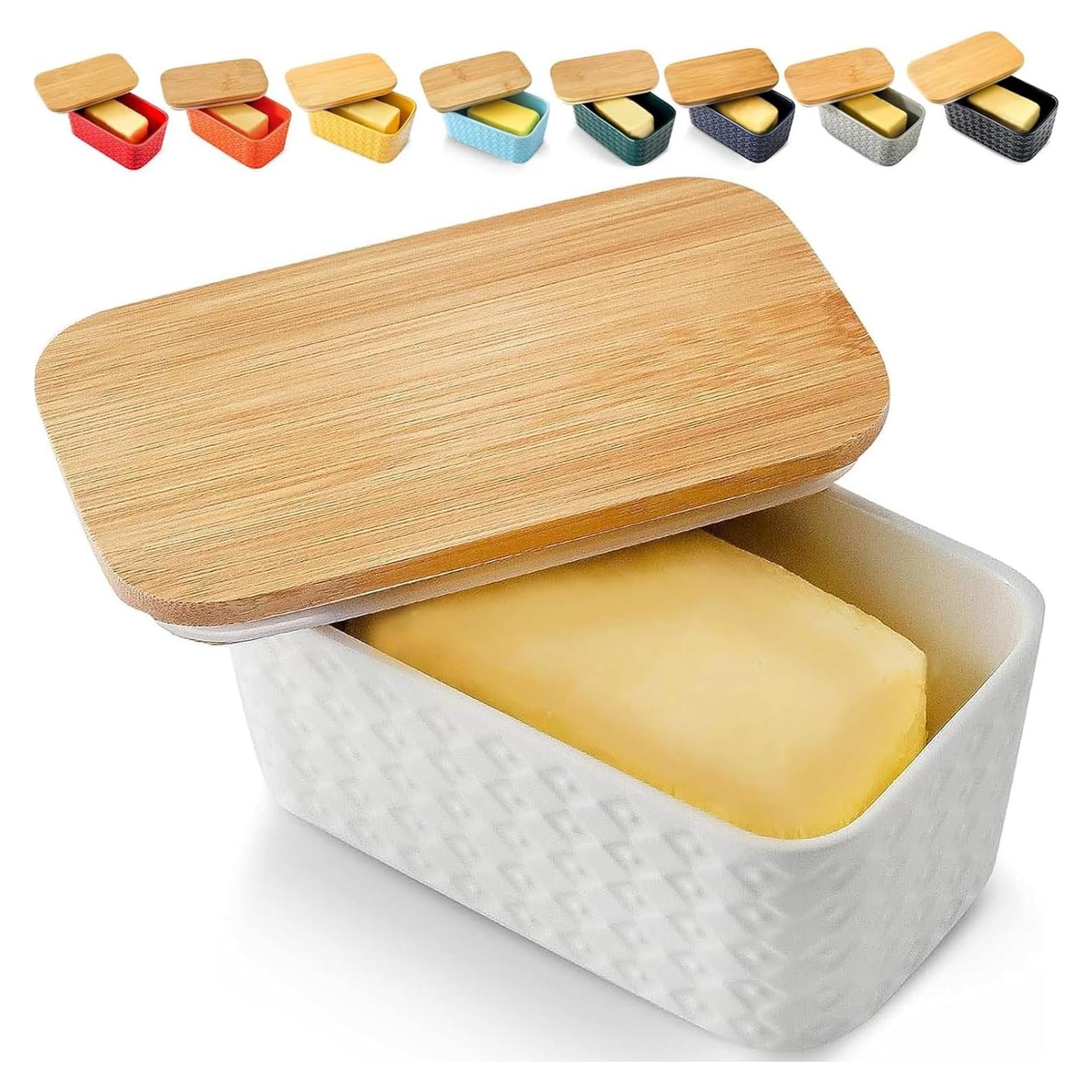 Contenedor de Mantequilla Hasense Blanco con Tapa 680ml