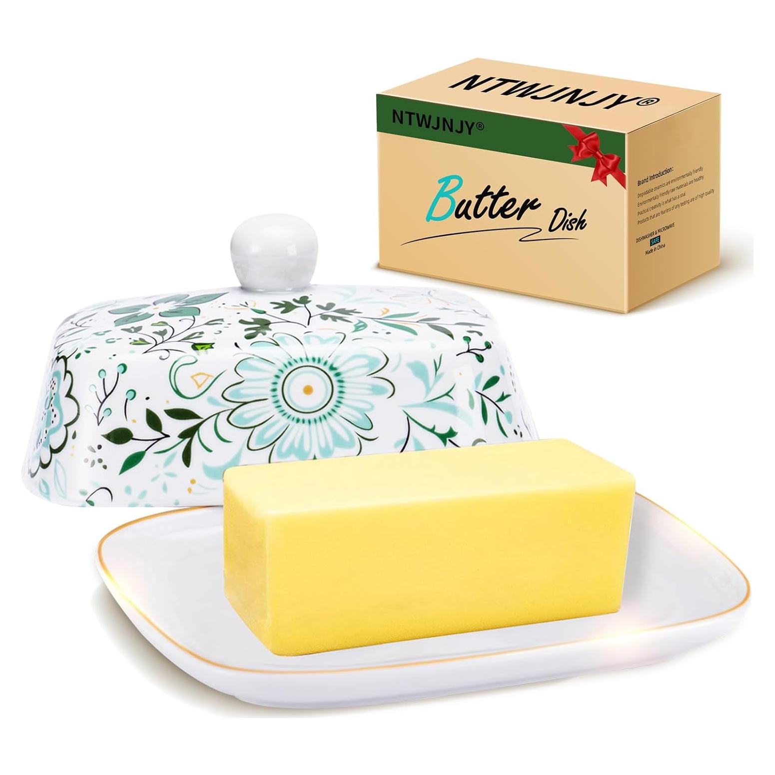 Plato de Mantequilla con Tapa Quansheng - Cerámica Verde