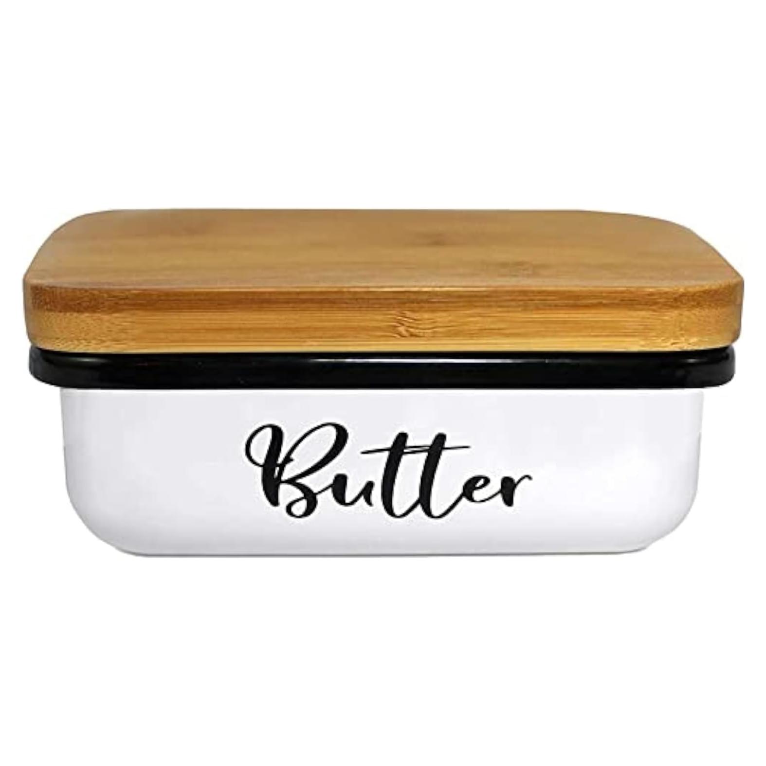 Plato de Mantequilla con Tapa de Acero Inoxidable Home Acre