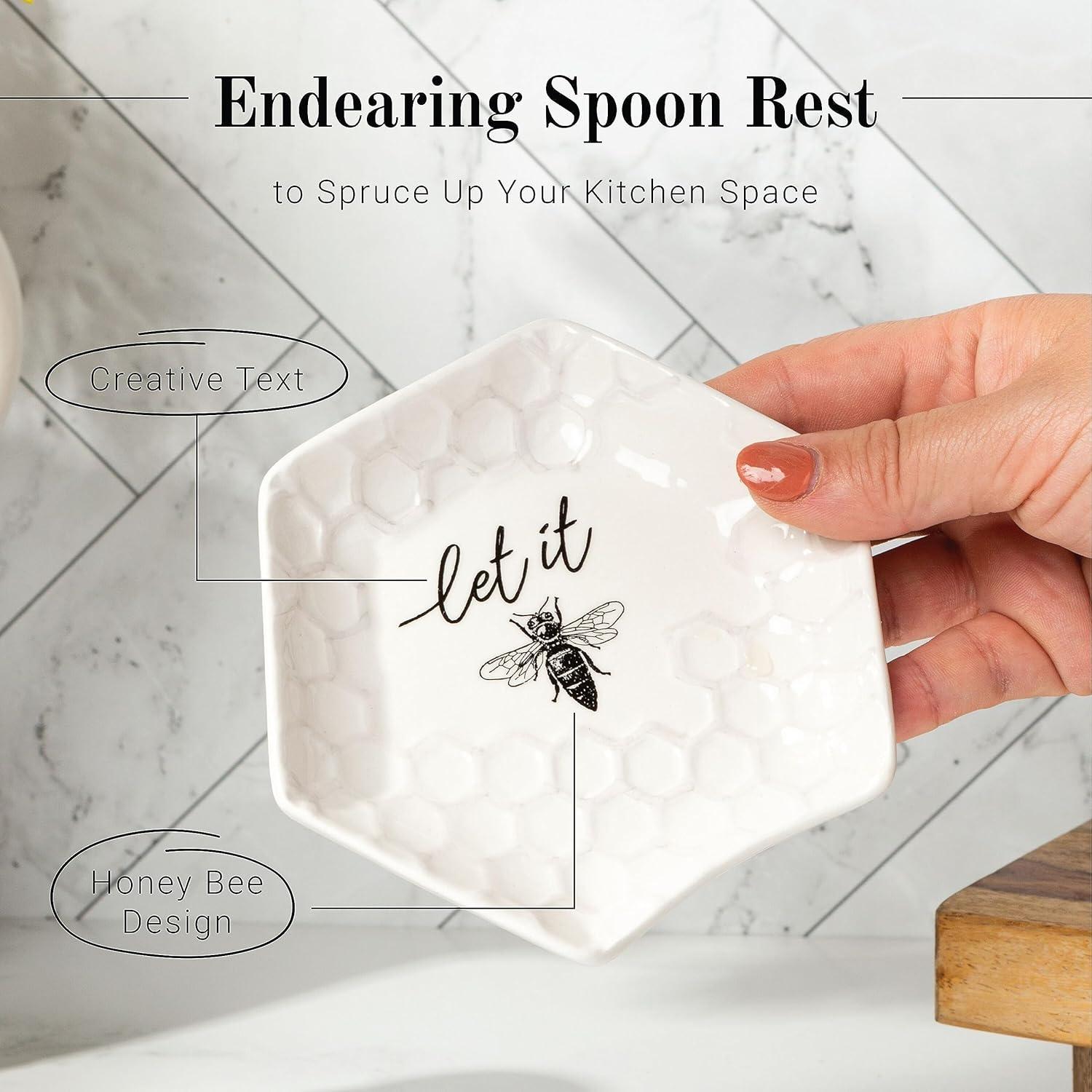 Soporte para Cucharas de Cerámica Young's 12.7x12.7 cm Resistente