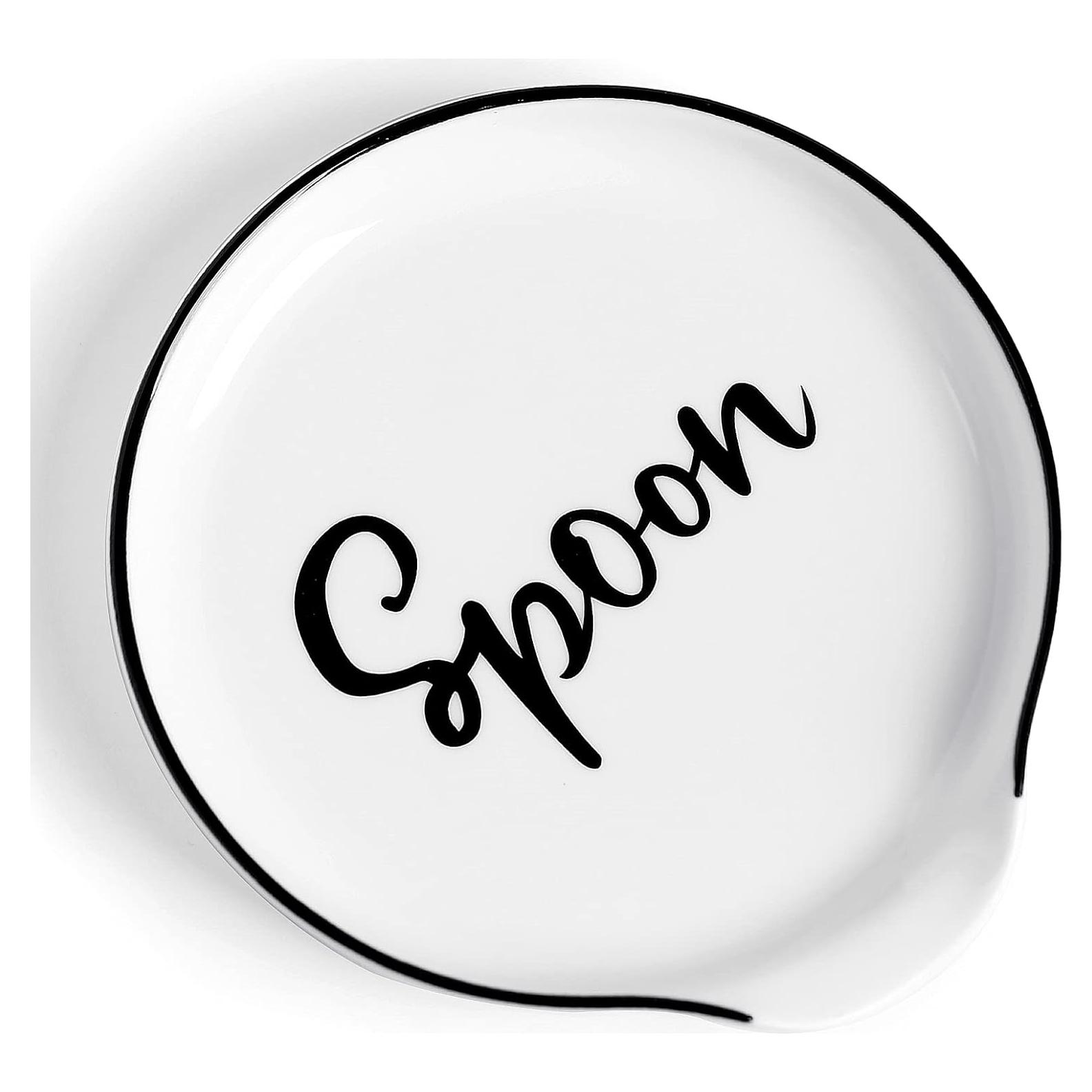 Soporte de Cuchara de Cerámica GDCZ Blanco 12.7 cm Apto Lavavajillas