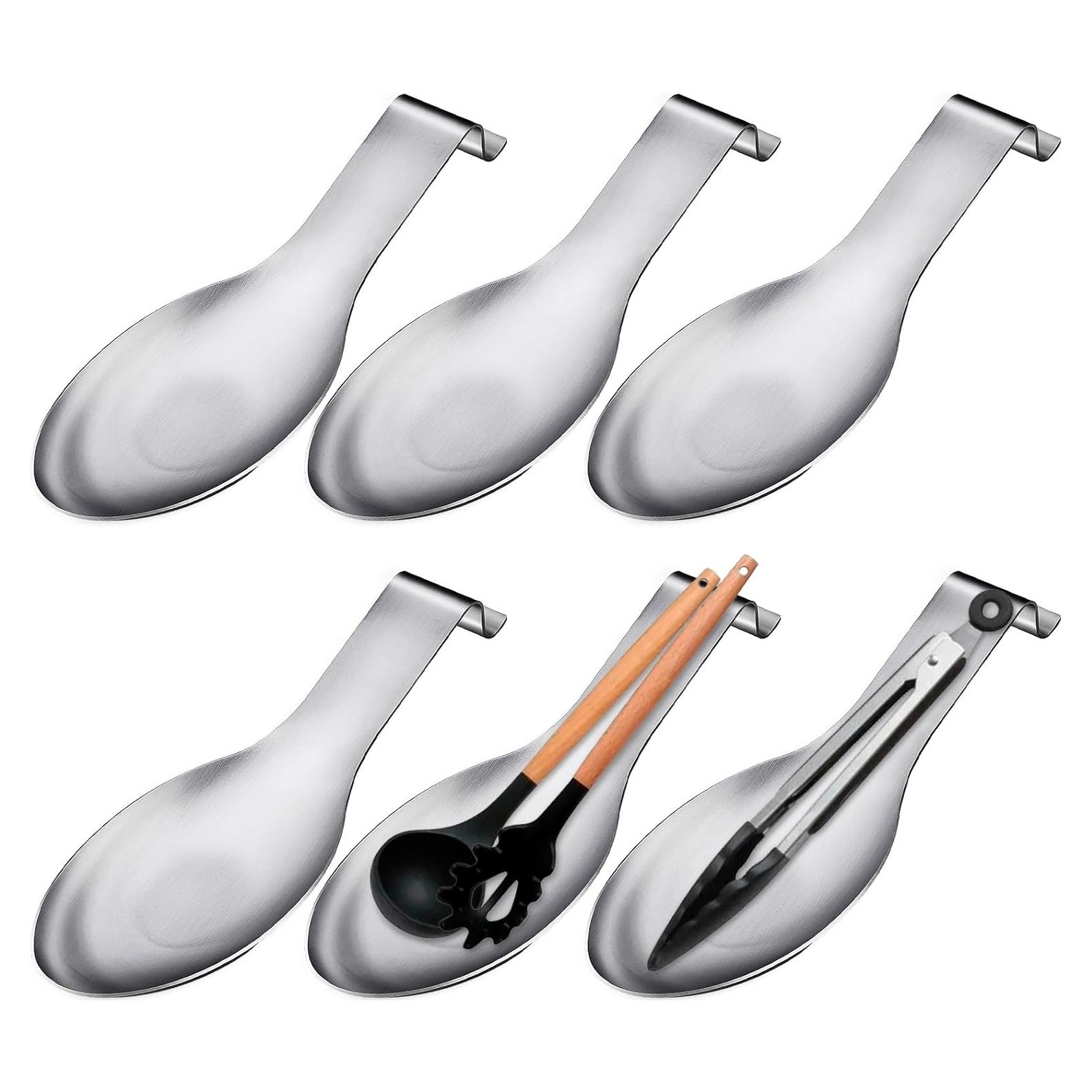 Soporte para Cucharas Acero Inoxidable Akamino 6 Pcs 23.6x24.9 cm